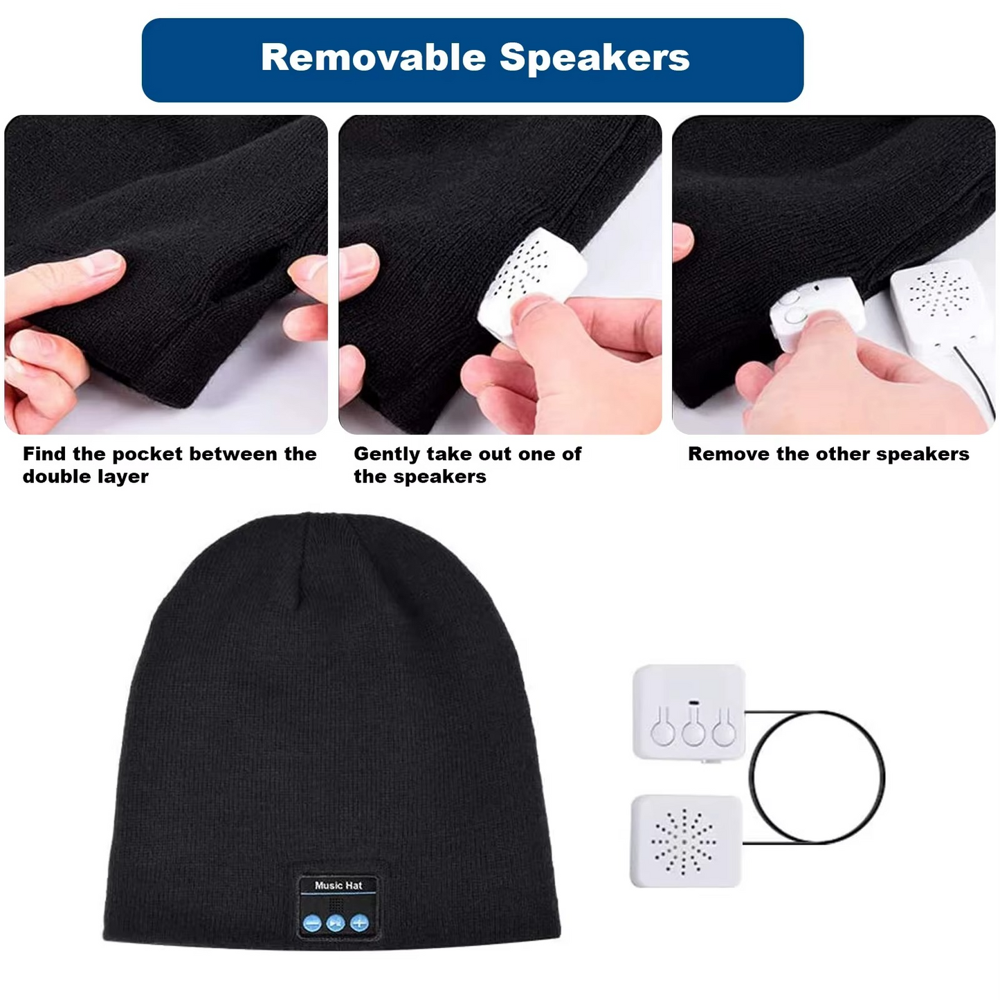 Gorro Ever-Warm con Sincronización Inteligente: Sombrero Auricular Inalámbrico con Bluetooth Estilo Europeo y Americano