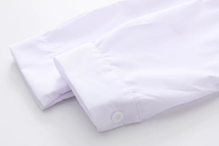 2024 New White Shirt Casual Button Up Turn Down Collar Female Blouse Long Sleeve Cotton Blouse Embroidery Blouse Lady 5083 50