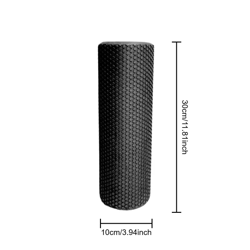 Hexagonal Yoga Foam Roller - Premium EVA Pilates Cylinder for Deep Tissue Massage & Recovery (29.7cm)