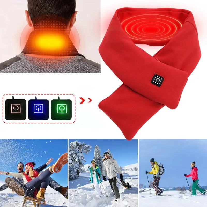 Thermischer Komfortschal | USB-Heiztechnologie | 3-Stufen-Regler | Hochwertiges waschbares Fleece