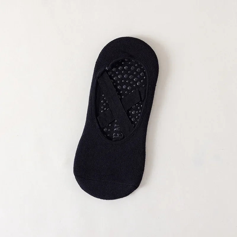 1Pair Professional Women Yoga Socks Silicone Anti-slip Ballet Pilates Socks Women Backless Breathable Bandage Dance Sports Socks
