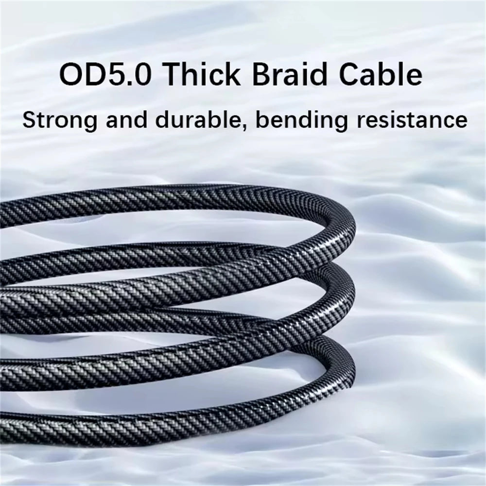 NNBILI 120W USB-C- und USB-A-Ladekabel mit LED-Anzeige, USB-C = CC, USB-A = AC, nicht kompatibel mit Xiaomi iPhone und Samsung.