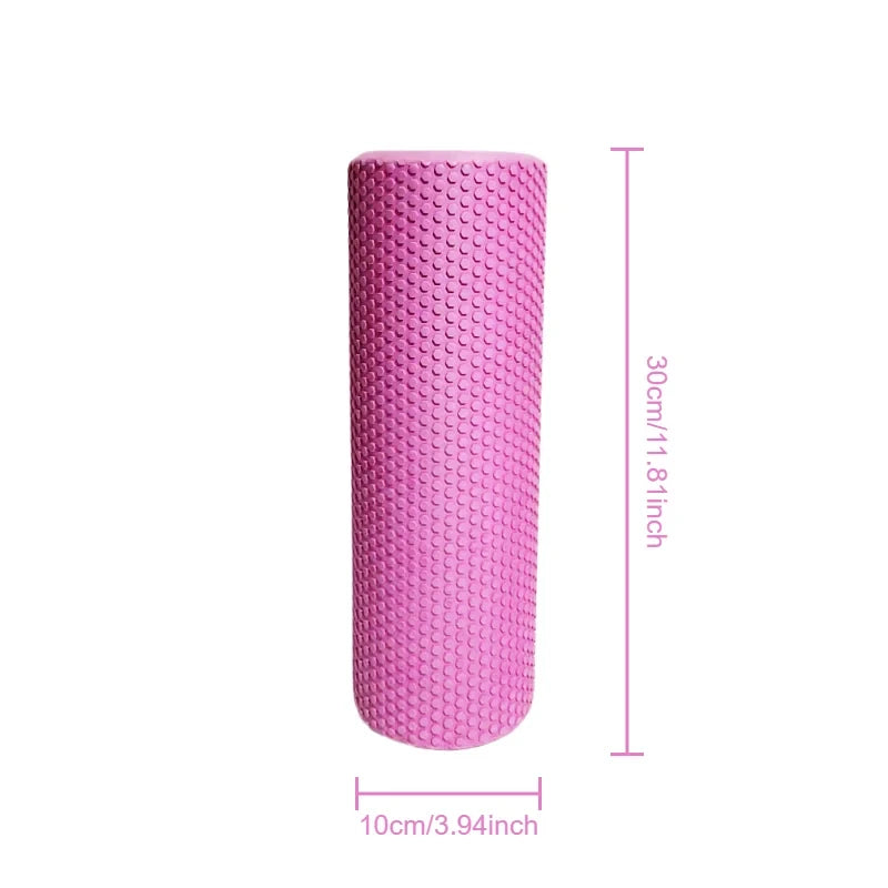 Hexagonal Yoga Foam Roller - Premium EVA Pilates Cylinder for Deep Tissue Massage & Recovery (29.7cm)