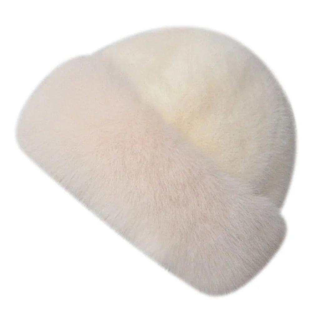 Warm Women's Winter Hat Fluffy Fur Bucket Hat For Women Plush Fisherman Hat Thicken Cold Snowy Day Panama Cap