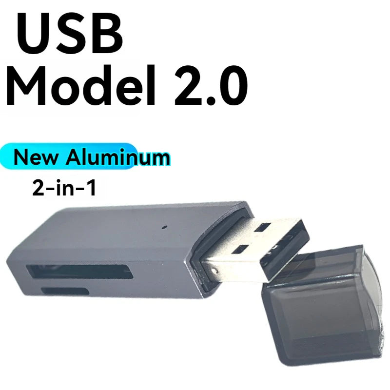 2-in-1 Multifunktions-USB-3.0-Kartenleser/Micro-SD-TF-Speicherkartenleser/USB-Flash-Laufwerk-Kartenleser-Adapter für PC/Laptops