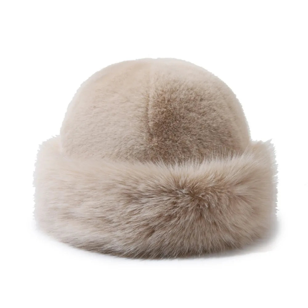 Warm Women's Winter Hat Fluffy Fur Bucket Hat For Women Plush Fisherman Hat Thicken Cold Snowy Day Panama Cap