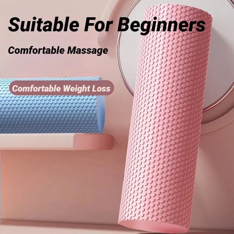 Hexagonal Yoga Foam Roller - Premium EVA Pilates Cylinder for Deep Tissue Massage & Recovery (29.7cm)