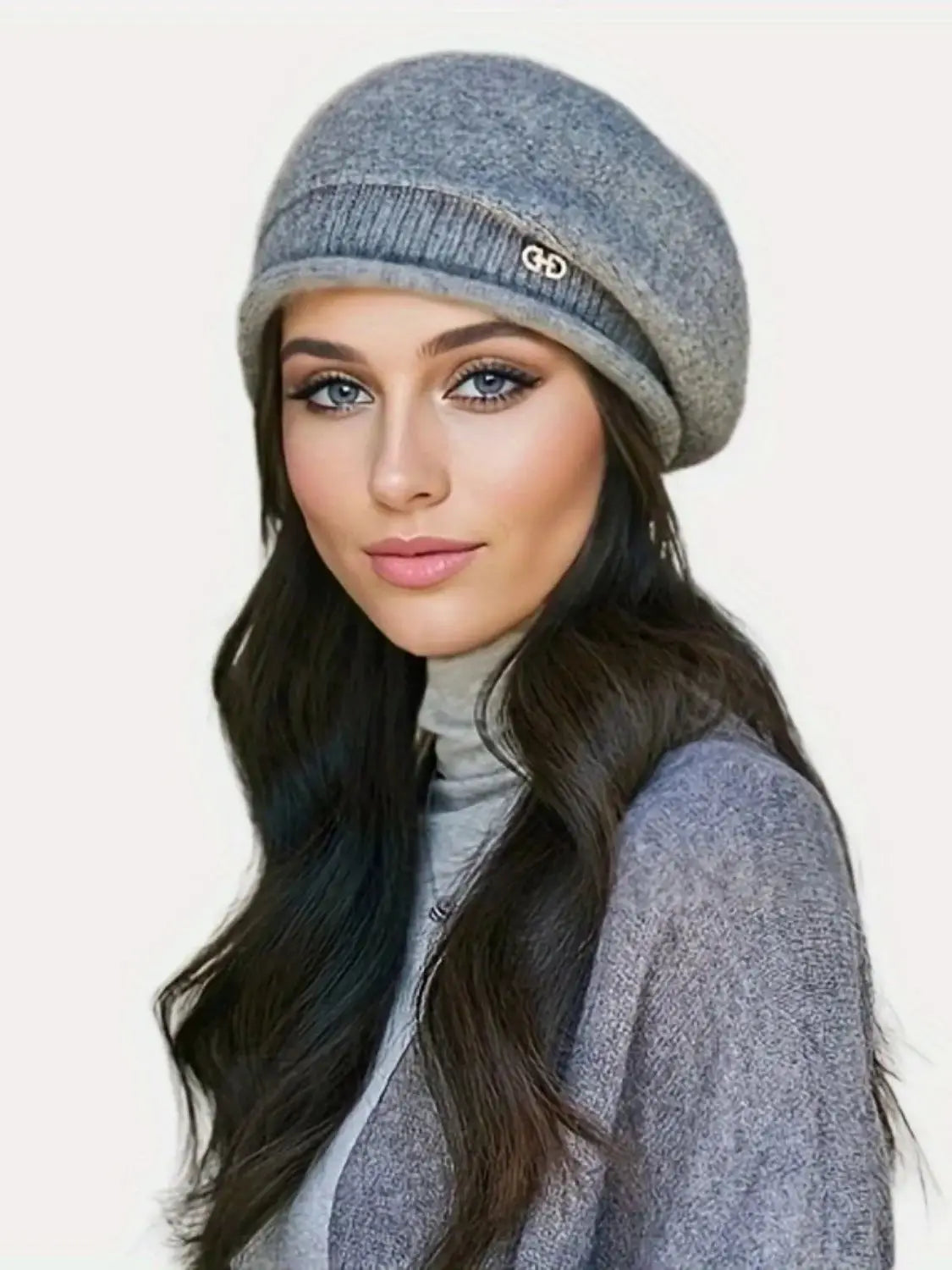 1pc, Women's Stretchy Fleece Beanie Hat with Pocket, Soft and Cozy Acrylic Knit Cap for Autumn and Winter