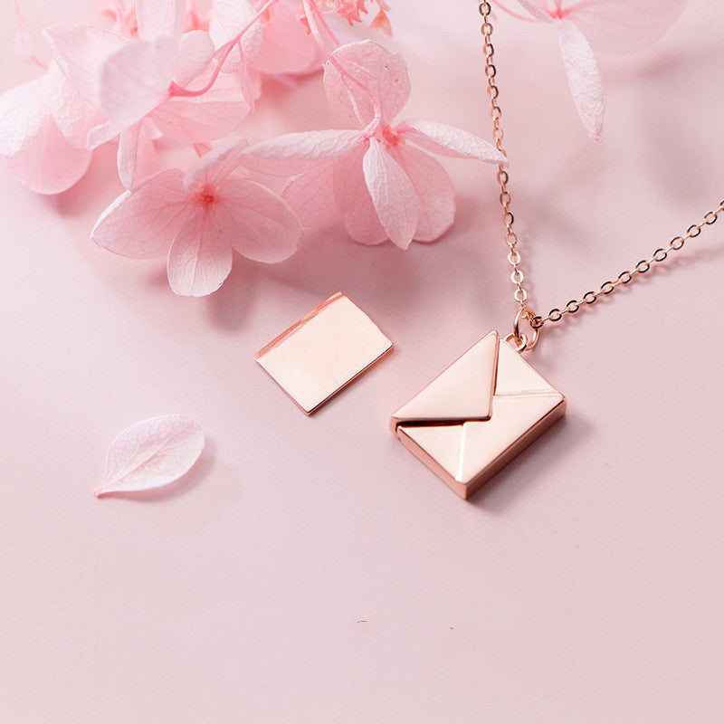 Collar con sobre de carta de amor - Regalo para el Día de San Valentín