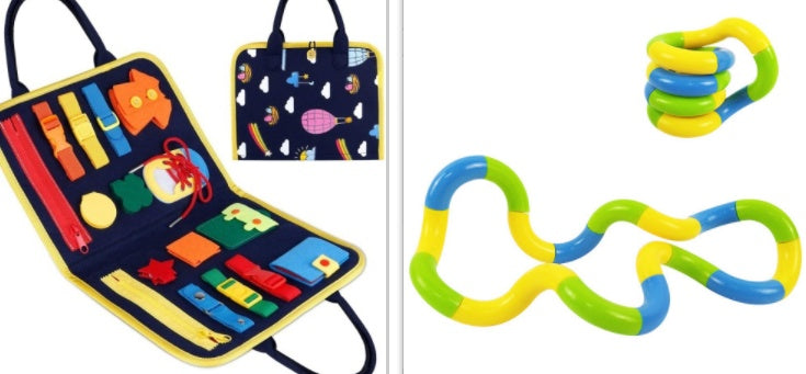 Tableau d'activités Montessori : Jouet ultime pour l'apprentissage sensoriel et moteur