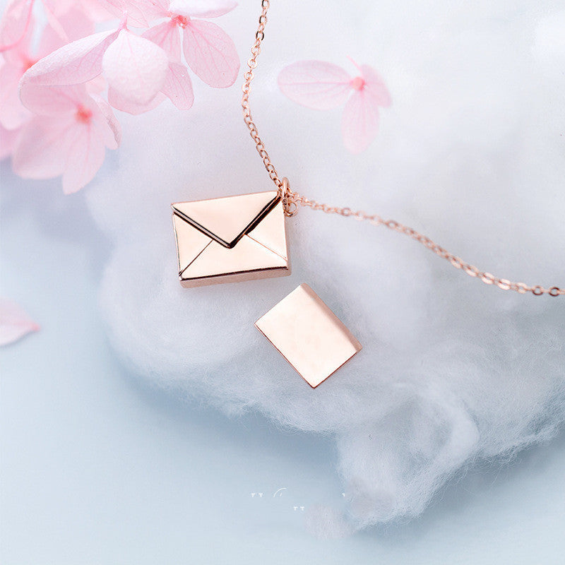 Collar con sobre de carta de amor - Regalo para el Día de San Valentín