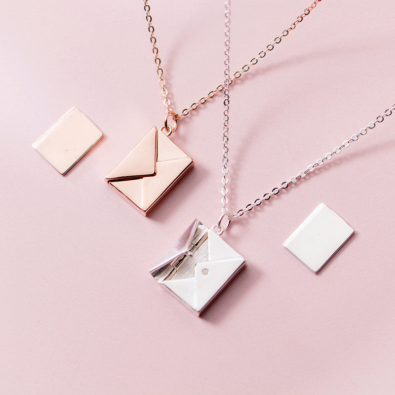 Collar con sobre de carta de amor - Regalo para el Día de San Valentín