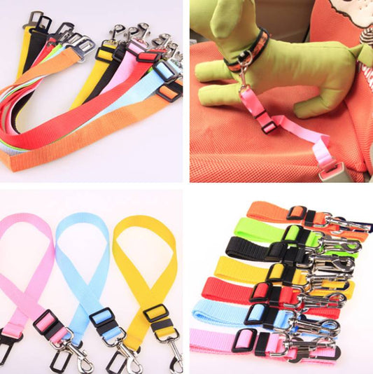 Dog Car Seat Belt - Adjustable Safety Harness Leash for Pet Travel Security