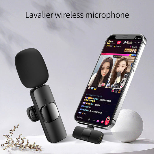 Wireless Lavalier Microphone - Portable Mini Mic for Content Creators - iPhone & Android