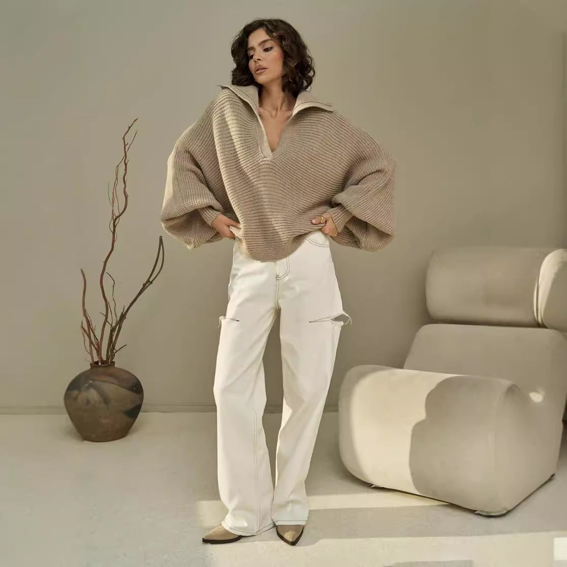 Modieuze Gebreide Damestrui