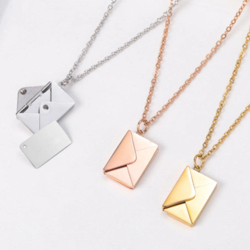 Collar con sobre de carta de amor - Regalo para el Día de San Valentín