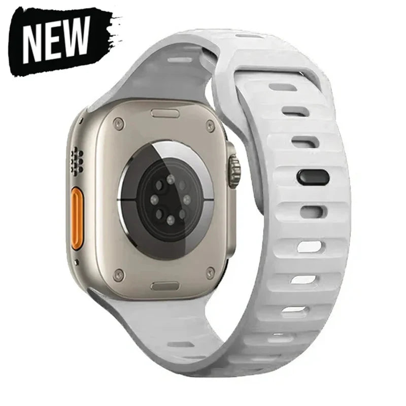 Sportarmbänder für Apple Watch Ultra 2, weiche Silikonarmbänder, Ersatzarmband für iWatch Serie 9, 8, 7, 6, 5, 4, SE 