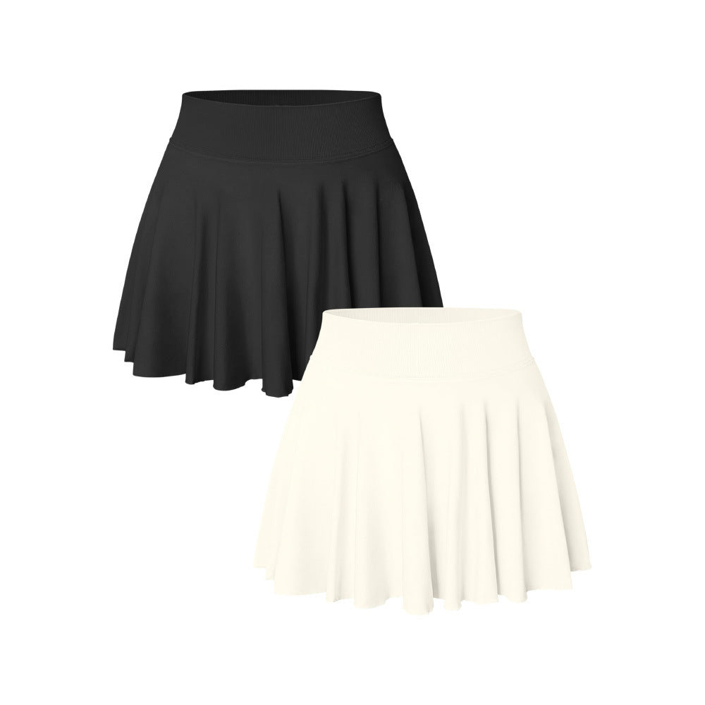 Jupe plissée de sport pour tennis, yoga et badminton - Jupe athlétique taille haute
