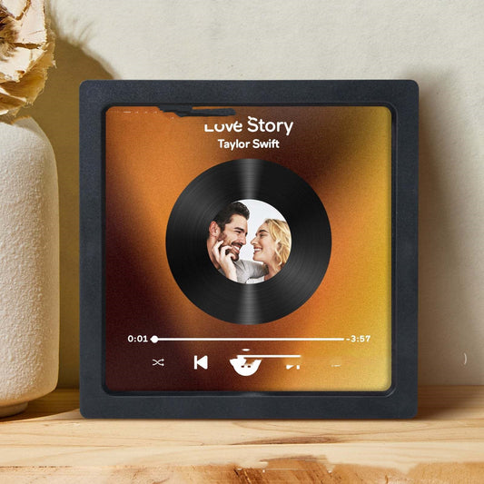 Music Box Photo Frame - Personalized Spotify Vinyl Sticker with Custom Song & Picture