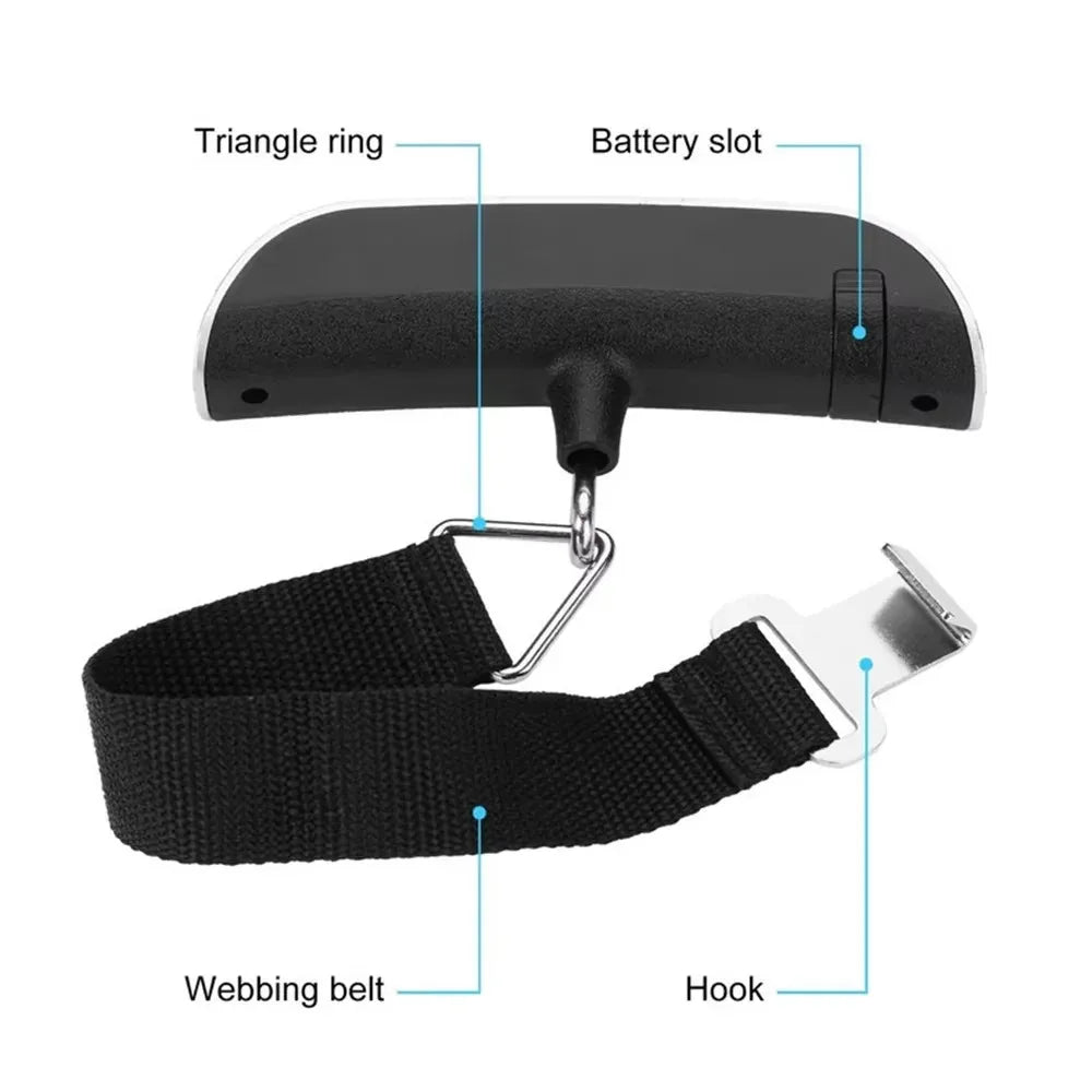 50 kg tragbare Hängewaage, elektronische Handgepäckwaage mit Digitalanzeige, Kofferwaage, 110 lb Reisegepäck-Wiegewerkzeug