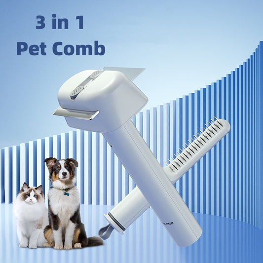 Professional Pet Detangling Comb - 3-in-1 Grooming Tool for Dogs & Cats