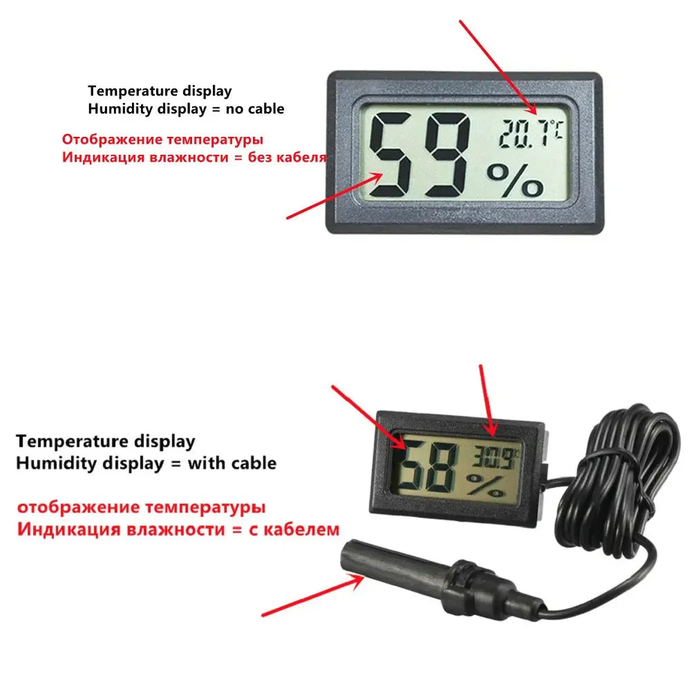 Thermometer Hygrometer Reptilien Haustier Inkubation Zucht Schildkröte Gecko Einsiedlerkrebs Elektronisches Thermometer Hochpräzisions-Papageien 