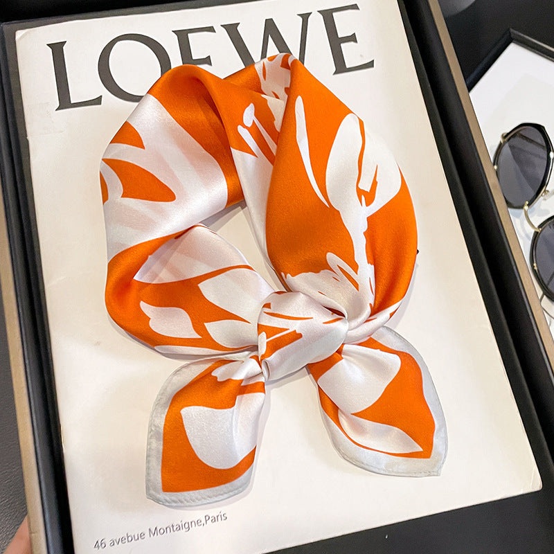 Veelzijdige zijden halsdoek - Elegante vierkante doek voor dames