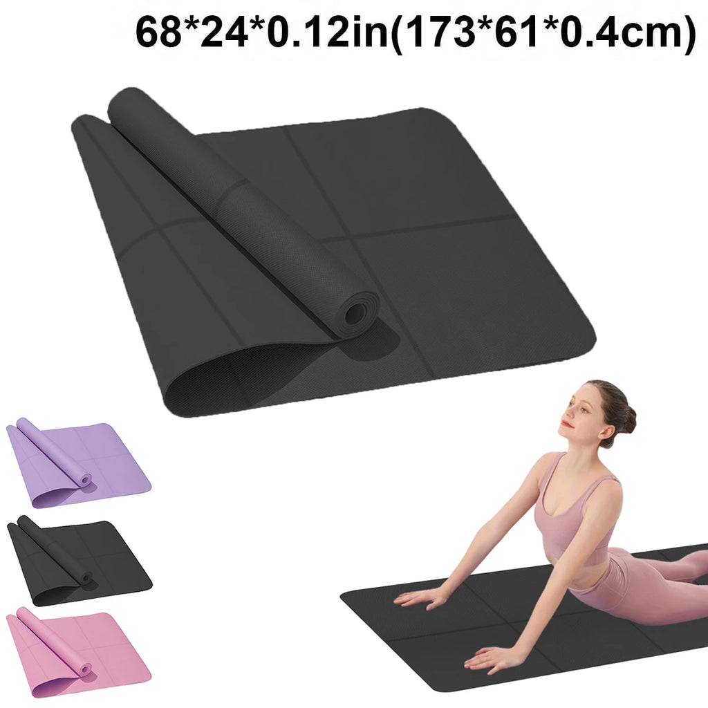 Rutschfeste Yogamatte aus EVA-Komfortschaum, 4 mm dick, für Sport, Fitness, Yoga, Pilates und Gymnastik 