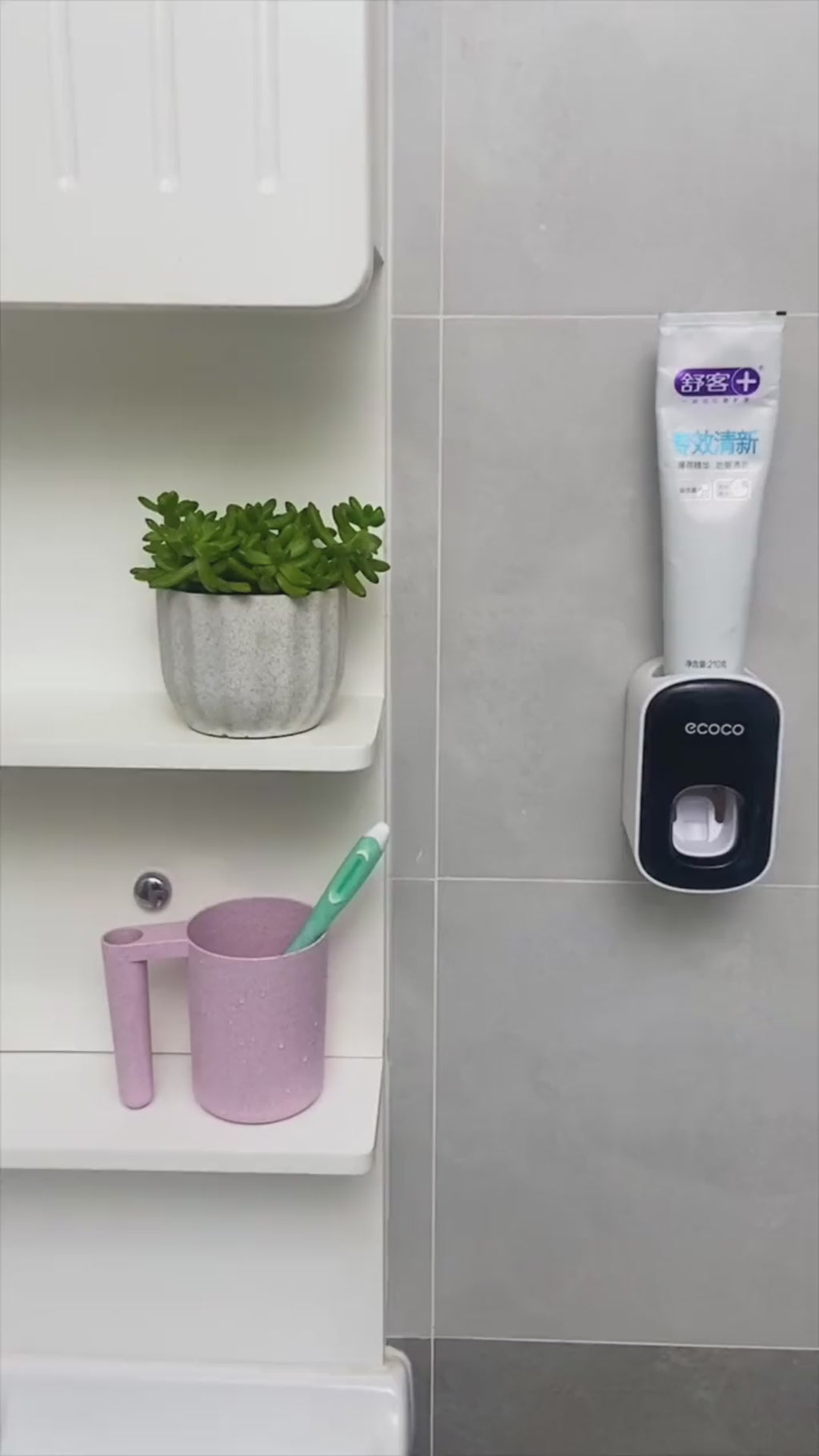 Premium Wall-Mounted Automatic Toothpaste Dispenser | Hands-Free Smart Squeeze | Dust-Proof Bathroom Organizer Set