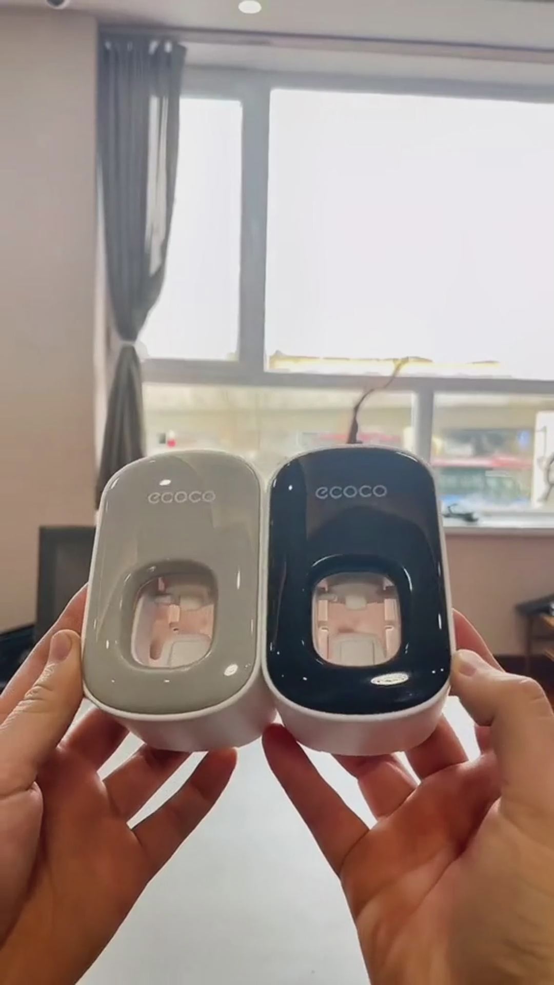 Premium Wall-Mounted Automatic Toothpaste Dispenser | Hands-Free Smart Squeeze | Dust-Proof Bathroom Organizer Set