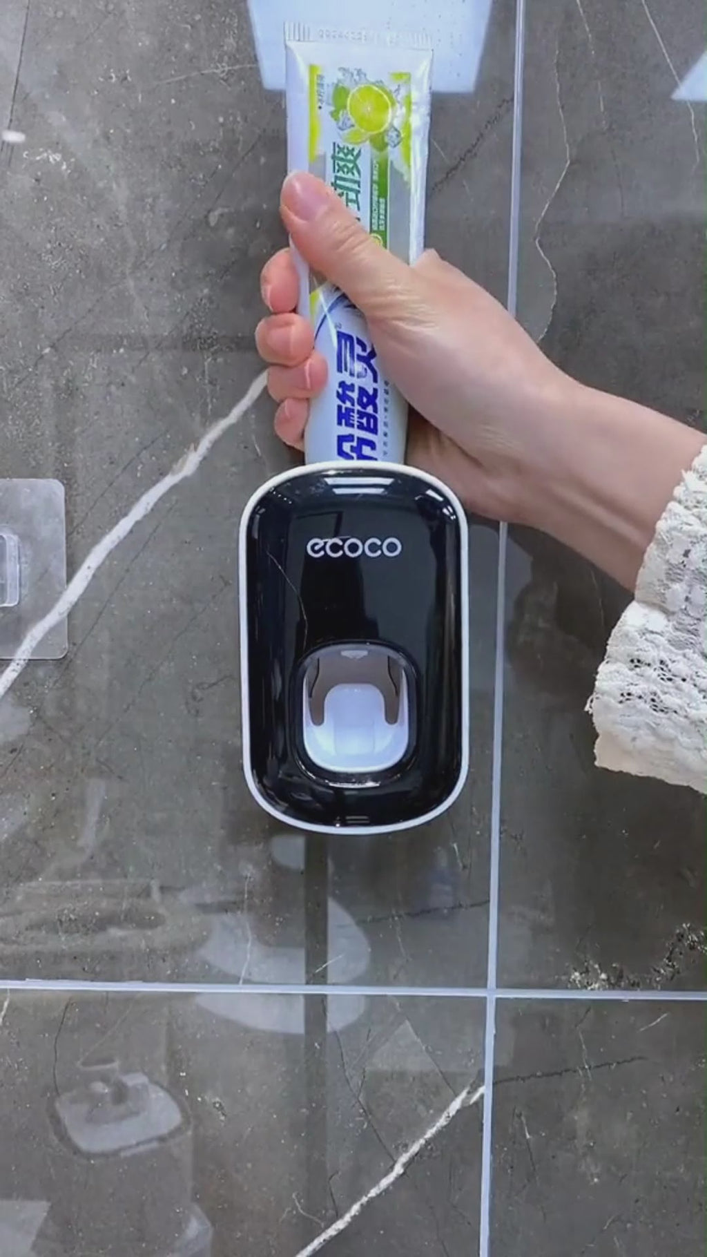 Premium Wall-Mounted Automatic Toothpaste Dispenser | Hands-Free Smart Squeeze | Dust-Proof Bathroom Organizer Set