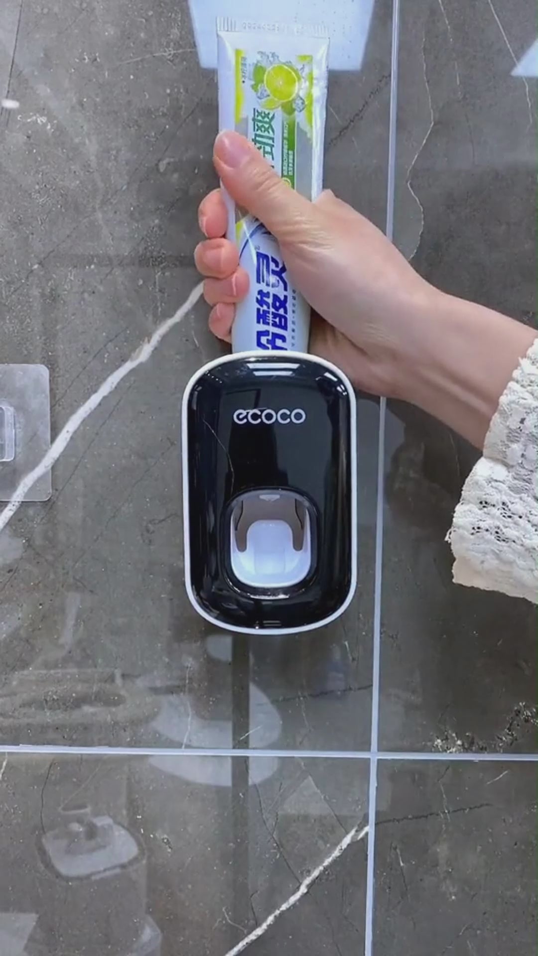 Premium Wall-Mounted Automatic Toothpaste Dispenser | Hands-Free Smart Squeeze | Dust-Proof Bathroom Organizer Set